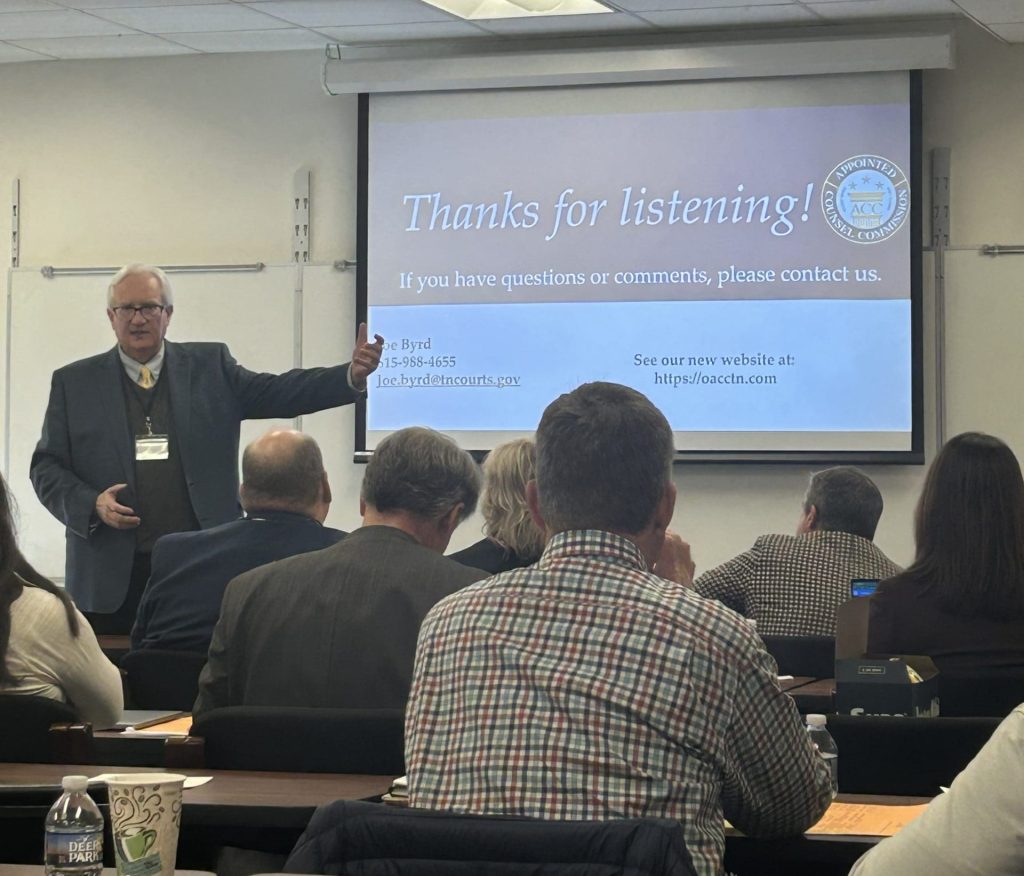 Joseph Byrd presenting at CLE in Johnson City