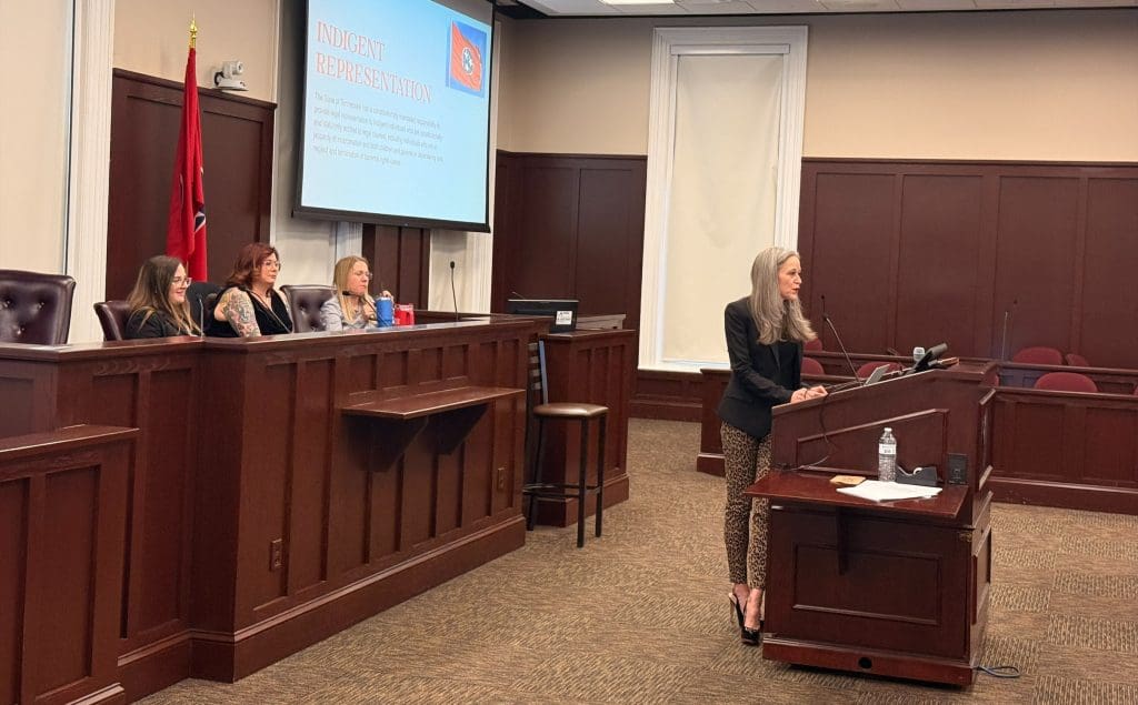 Brandi Murrell presenting at LMU Law School Indigent Defense Panel